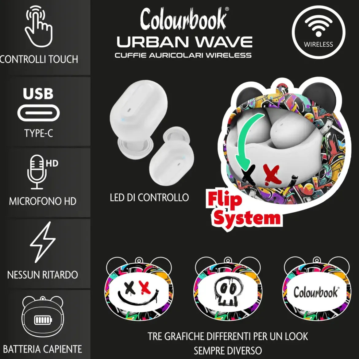 Auricolari Bluetooth 5.3 Urban Wave