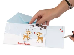 Biglietto di Natale a scorrimento – Piccole Renne
