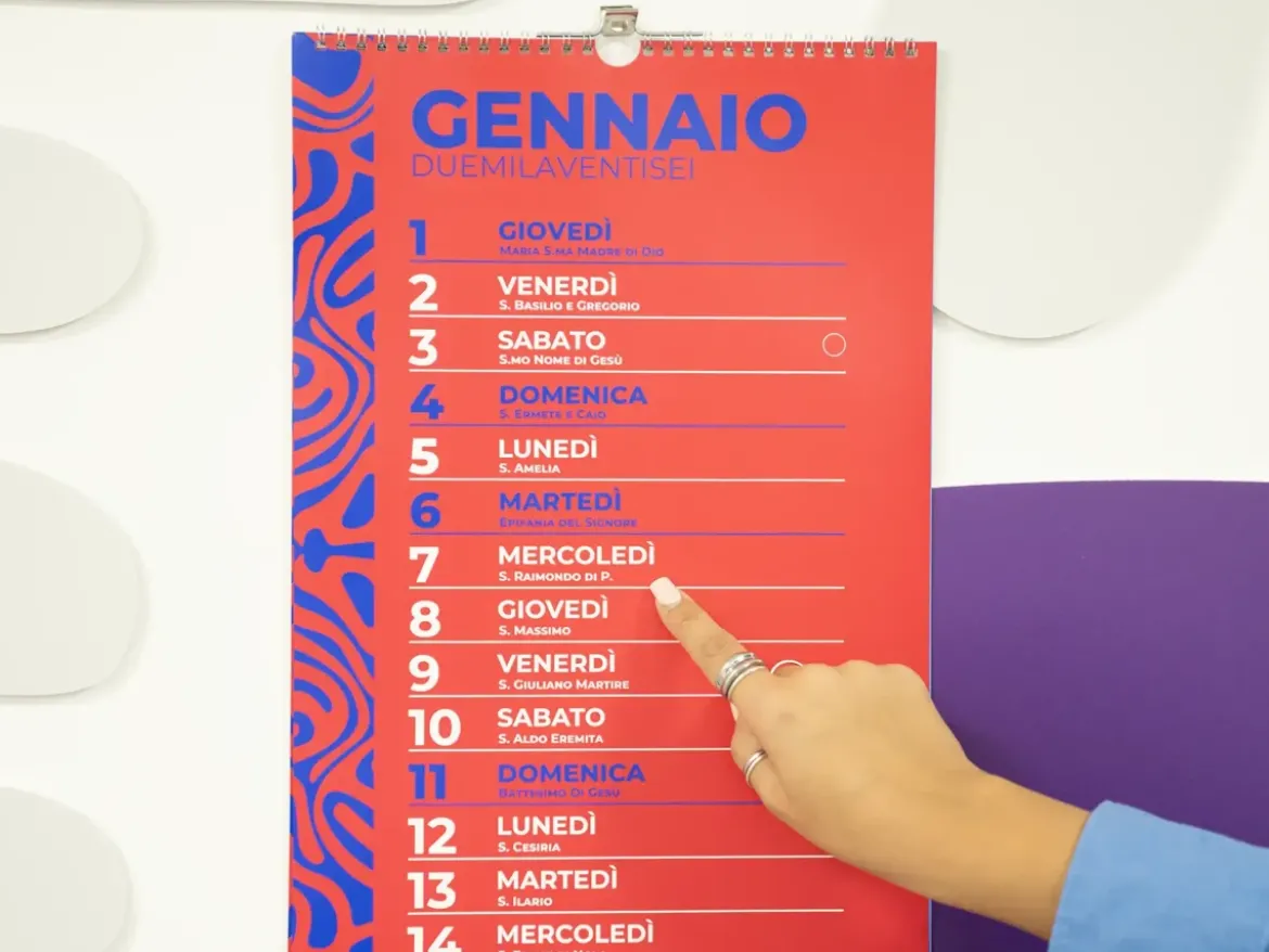 Calendario 2026 da parete