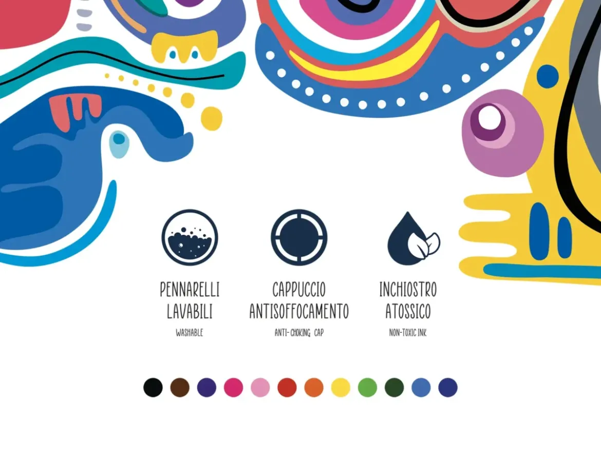 Confezione 18 pennarelli colorati Creativity