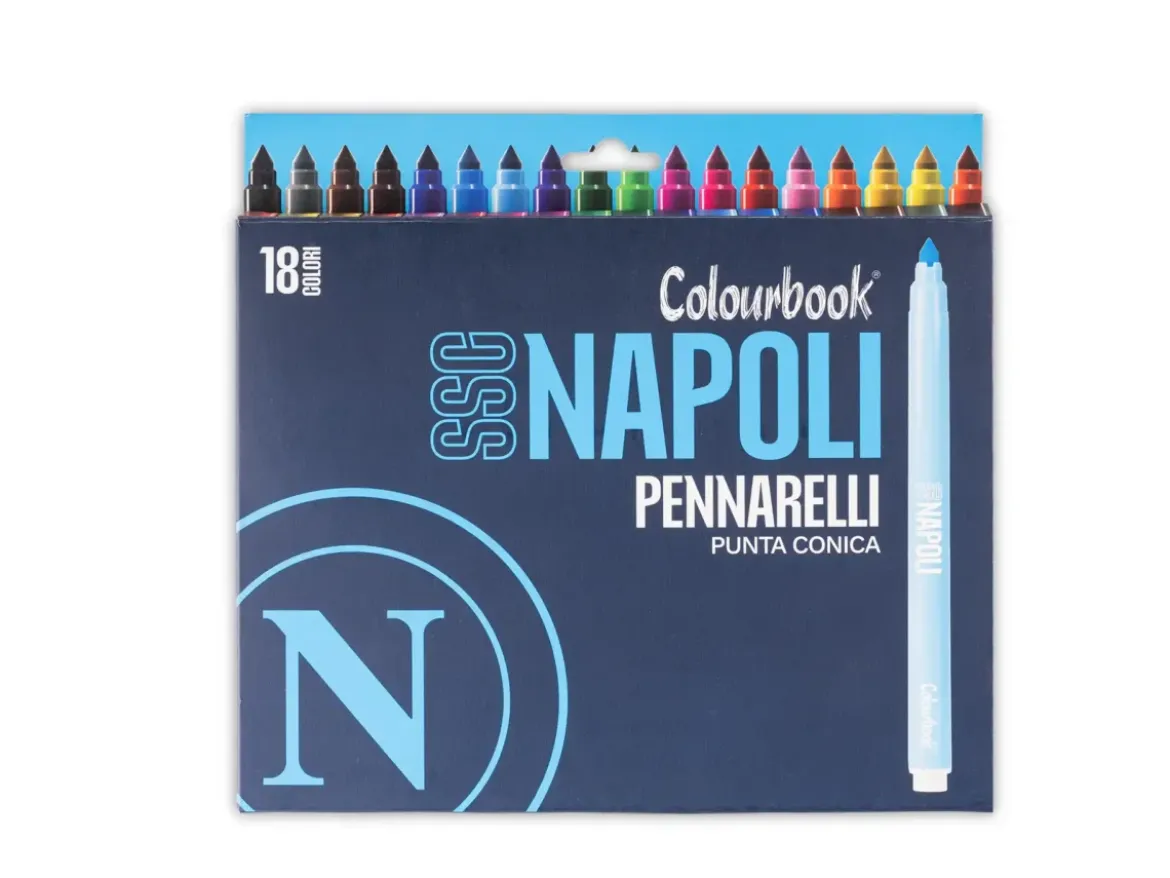 Confezione 18 pennarelli SSC Napoli