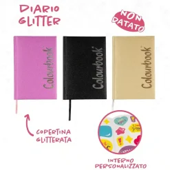 Diario scolastico Glitter 2026-27 non datato