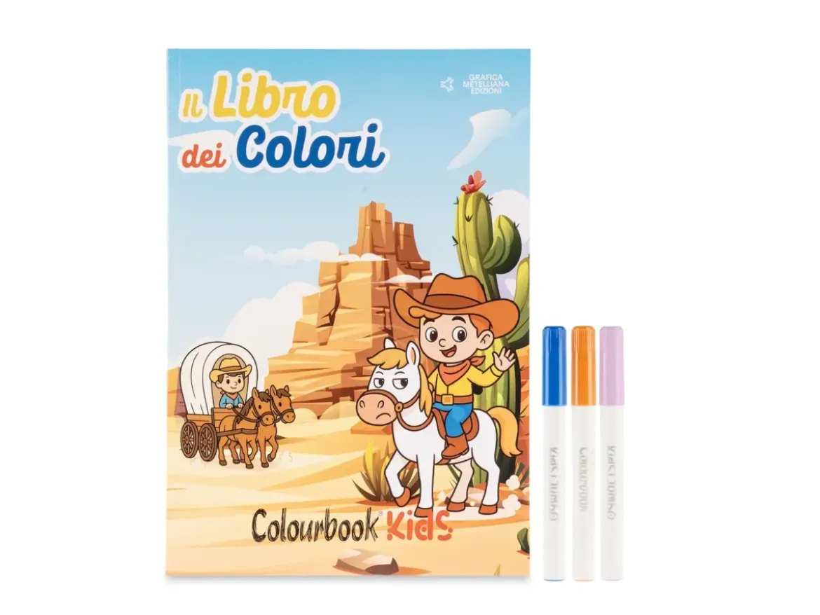 Libro da colorare per bambini Far West