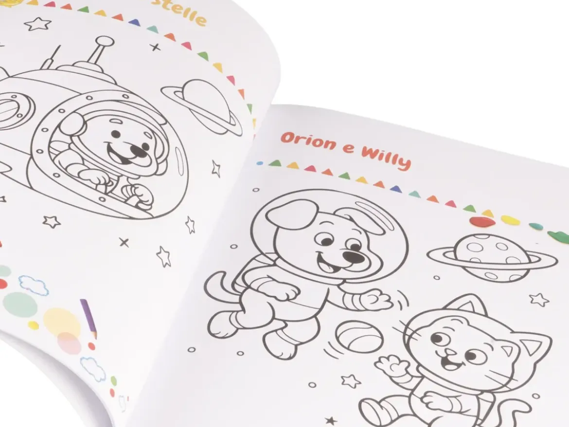 Libro da colorare per bambini Spazio