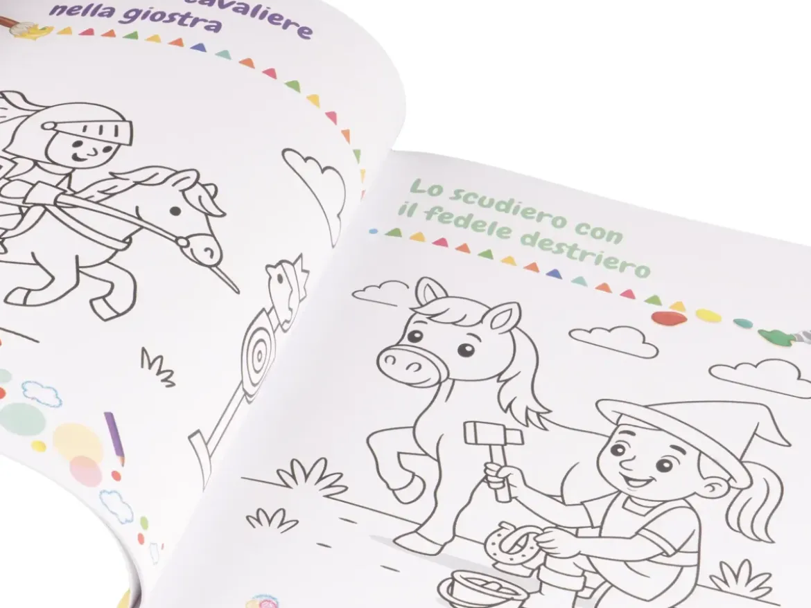 Libro da colorare per bambini Castello