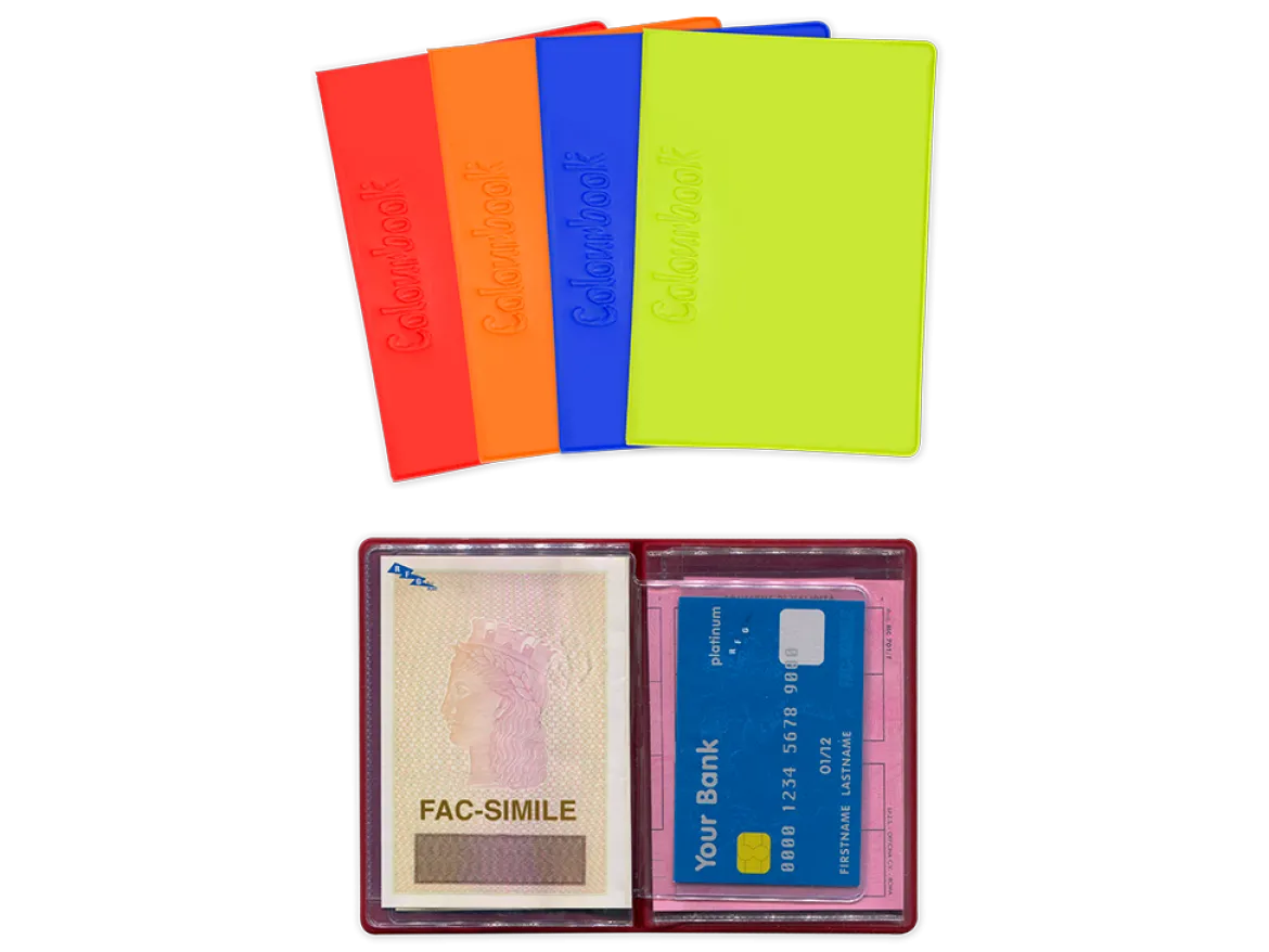 Porta cards e carta d’identità con rubrica antitruffa