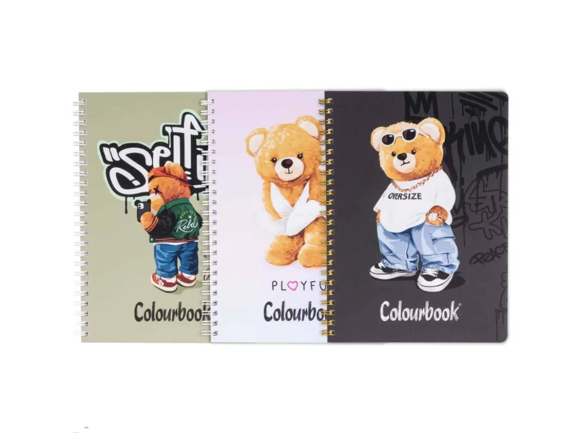 Quaderno a spirale A5 Funny and Bears – Quadretti 5 millimetri senza margine