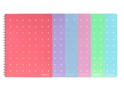 Quaderno a spirale A4 Pin It – Righe medie e superiori + 4 pin omaggio