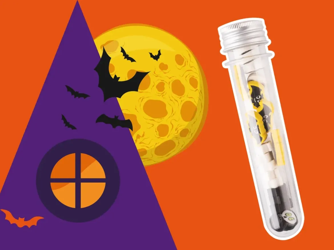 Set gomme per cancellare Halloween in provetta