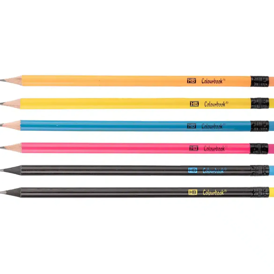 Set 6 matite HB Techno Fluo