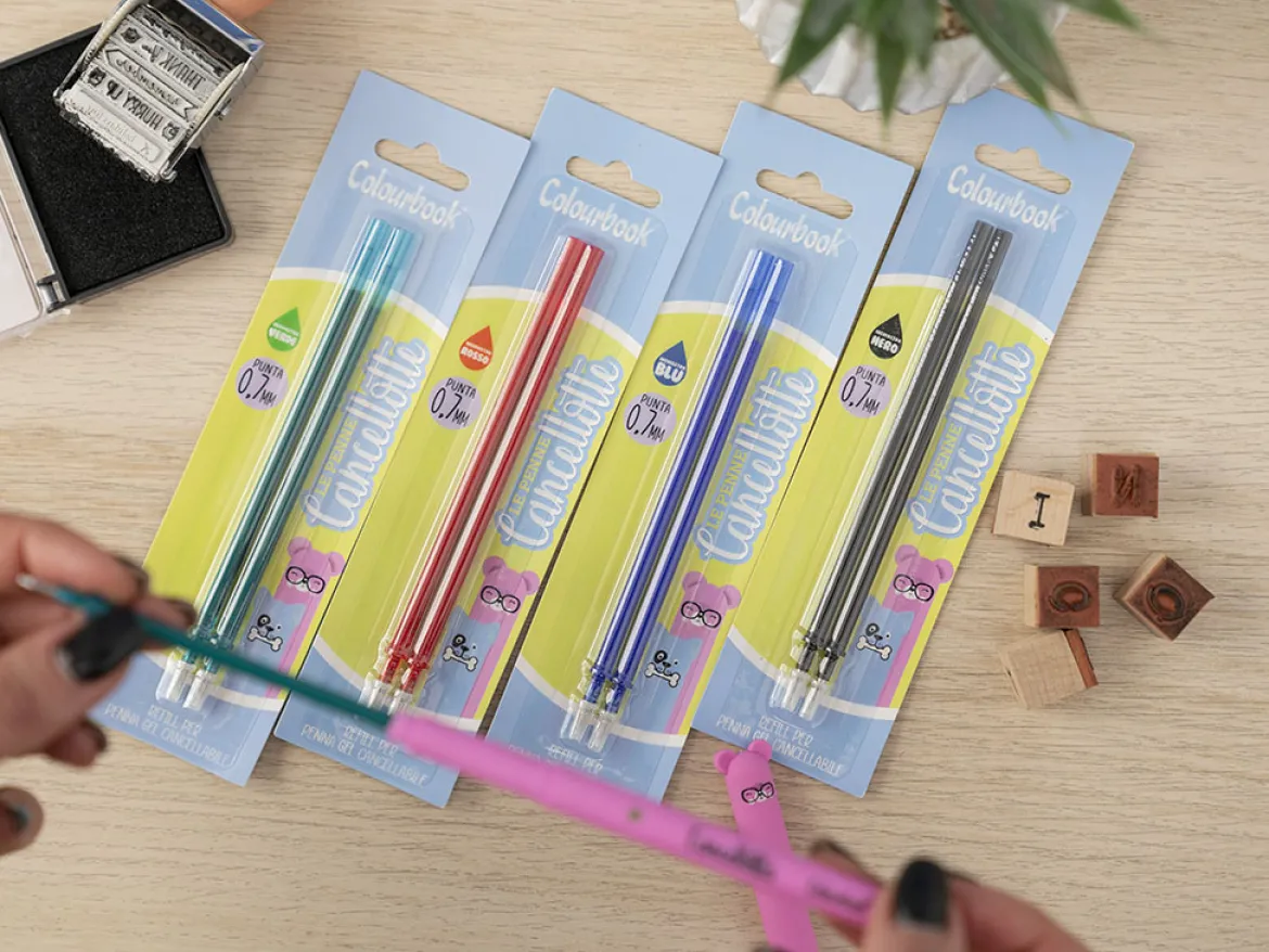 Set 2 penne Cancellotte inchiostro verde +2 refill omaggio