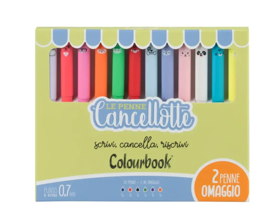 Set 2 penne Cancellotte inchiostro nero +2 refill omaggio