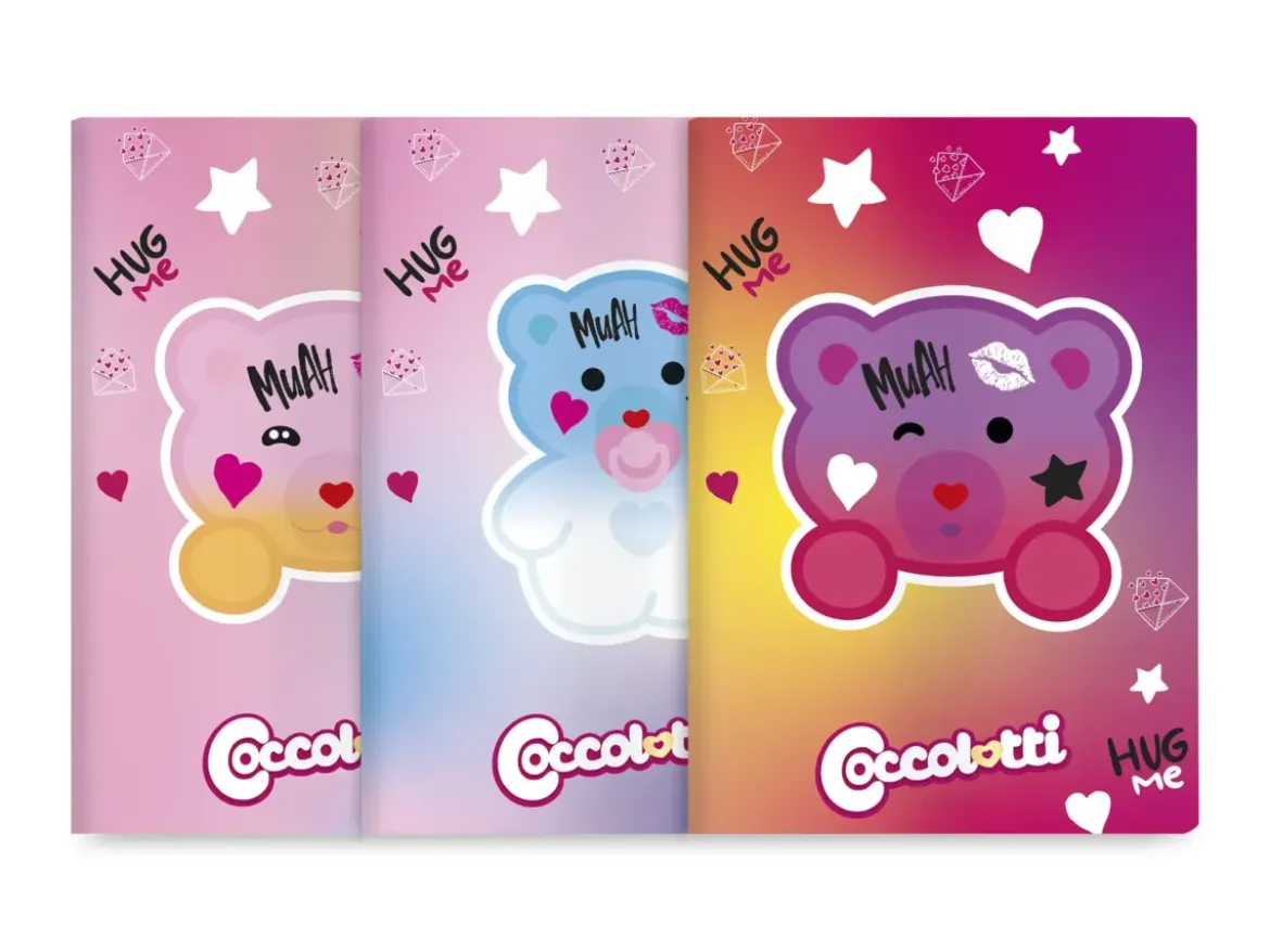 Set 3 quaderni A4 Coccolotti Love&Tell – Righe medie e superiori