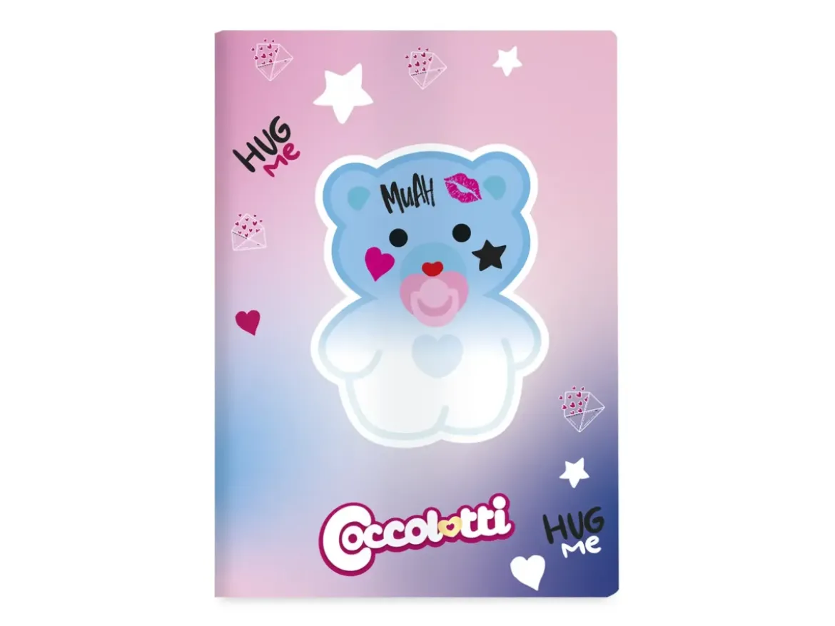 Set 3 quaderni A4 Coccolotti Love&Tell – Quadretti 5 millimetri con margine