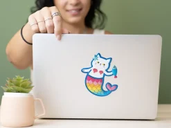 Stickers 3D Gatto Sirena